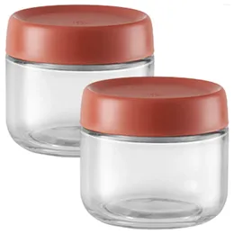Storage Bottles 2pcs Candy Coffee Nuts With Airtight Lid Kitchen Convenient Restaurants Multifunctional Glass Jar Seasoning For Overnight