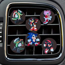 Interior Decorations Sonic Cartoon Car Air Vent Clip Outlet Per Clips Decorative Freshener Accessories For Office Home Drop Delivery Otaml