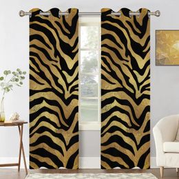 Curtain Leopard Print Window Curtains For Living Room Bedrooms 2 Pieces Aesthetic Decoration