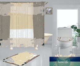 Europe Mat Set Shower Curtain for Bathroom Cover Toilet Seat Anti Slip Soft Carpet for Bathroom Mat Set Wholesale