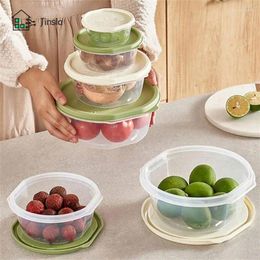 Storage Bottles Salad Container Plastic Lunch Box Eco-friendly Lunchbox Round Sealing Food Boxes Refrigerator Wholesale