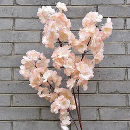 Decorative Flowers 1PC 120cm Artificial Cherry Blossom Silk Flower Wedding Party Arch Ornaments Fake Branch Home Room Decor Supplies
