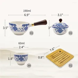 Teaware Sets Portable Travel Tea Set One Pot Four Cups Business Quick Guest Cup Gift Box Drink