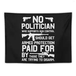 Tapestries Funny Gun Protection Saying Quote Product For Rights Supporter Tapestry Christmas Decoration Art Mural Wall Decor