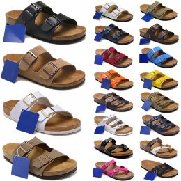 Designer Slippers Sandals Clogs Arizona Slides Shoes Sliders Pantoufle Slipper Men Women Suede Leather Black White Flip Flops Buckle Flat Sneakers 36-45