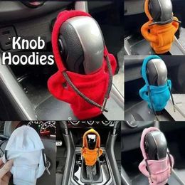 Interior Decorations 1 PCS Fashion Hoodies Car Gear Shift Knob Cover Manual Handle Gear Shift Decor Hoodie Covers Automatic Car Interior Accessories T240509