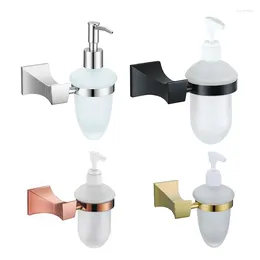 Liquid Soap Dispenser Dispensers Chrome Plating Wall Mounted Holder With Glass Container Bottle MaBlack Gold Bathroom Accessories