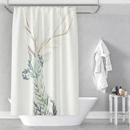 Shower Curtains 2024 Abstract Art Pattern Curtain Bathroom Decorative Waterproof Set Bathtub Screen Partition With Hooks