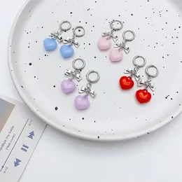 Hoop Earrings Unique Heart Bowknot Fashion Love For Women Gift