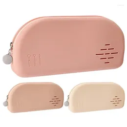 Storage Boxes Silicone Makeup Bag Travel Brush Holder Cosmetic Brushes Sponge Case Pouch Elegant Zippered Soft