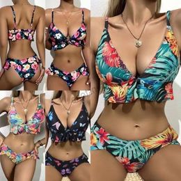 More 400 Styles Womens Swimwear Sexy Two Pieces Triangle Swimsuit Lady Padded Bra One Piece Fashion Flower Bikini Brand Wholesale ggitys T3ND