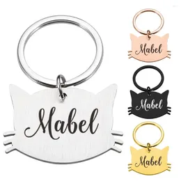 Dog Tag Personalized Plate Pet Cat Dogs Collar Accessories Medal Free Engraving Kitten Puppy Name Engraved Lettering Face Badge