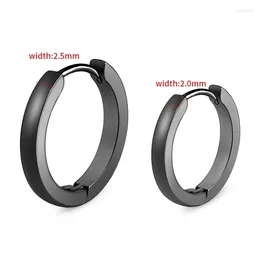 Hoop Earrings Small Clips On Ears Buckle Round Ring Trend For Men Women's Accessories Stainless Steel Jewellery