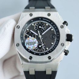 Steel Mechanical Factory 26400 Alloy Time White Designers APF 26238 HPF APS Movement Series AAAAA Ceramics The Watch Chronograph Automatic Men's 437D