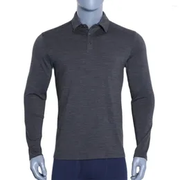 Men's Polos Mens Merino Wool Polo Shirts 87% Base Layer Top 240G Midweight Thermal Shirt Breathable Anti-Odor