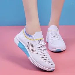 Casual Shoes 2024 Women's Summer Breathable Hollow Mesh Korean Version Running Soft Sole Sneakers