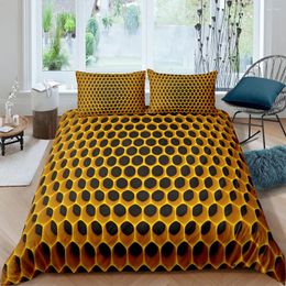 Bedding Sets Homesky Honeycomb Set 3D Geometric Texture Luxury Duvet Cover Home Bedroom Adult Kid Single Double King Size Quilt