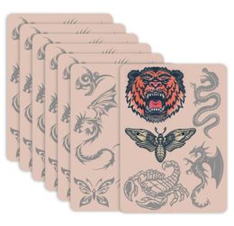 3PC PreStenciled Silicone Practise Skin Small Tattoo Latex Pad with Animal Design for Beginner Shading or line Practice6827797