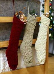 Personalized High Quality Knit Christmas Stocking Gift Bags Knit Christmas Decorations Xmas stocking Large Decorative Socks FY29323774678