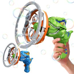 Kids Electric Bubble Machine Automatic Giant Dinosaur Bubble Blower Portable Soap Bubble Maker Battery-Operated Christmas Gifts 240513