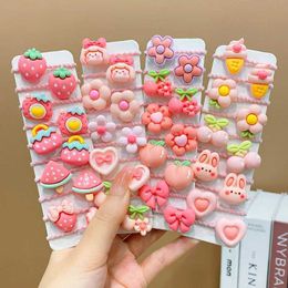 Hair Accessories 10Pcs/Set Baby Cartoon Hair Band Girls Cute Bow Flower Hair Ties Elastic Rubber Bands Kids Hair Accessories