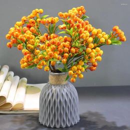 Decorative Flowers Durable Faux Berries Vibrant Artificial Berry Branches For Home Party Decor Realistic Detailed Long-lasting Foliage