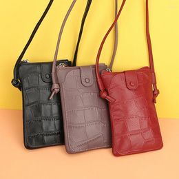 Shoulder Bags Genuine Leather Woman Mobile Phone Bag Small Messenger Ladies Hand Luxury Handbags Women Designer