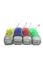 Hand Pressing 3 LED Crank Power Dynamo Wind Up Flashlight Torch Night Lamp Light Camping Outdoor Sports Tool Outdoor Gear SN38023110082