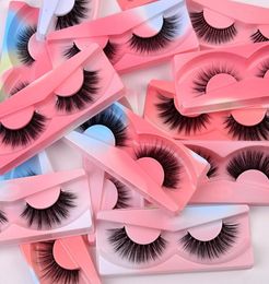 Wispy Faux 3d Mink Eyelashes In Bulk Soft Natural False Eyelash Cross Fluffy Lash Extension With Colour Tray Reusable Lashes for Be2050353