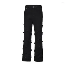 Men's Pants High Street Fashion Flare Jeans Men Women EU Size Heavy Fabric Streetwear Four Seasons