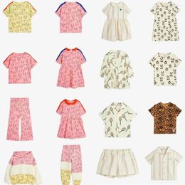 Clothing Sets Baby Girl Clothes Mini Brand 2024 Summer Panda Print Kids T-shirt Short Sleeve Cotton Fashion Toddler Boys Tops Casual Pants