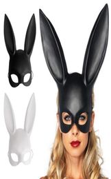 Bar bunny Women Girl Sexy Rabbit Ears Mask Cute Bunny Long Ears Bondage Mask Halloween Masquerade Party Cosplay Costume Props 2065664