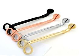 4 Colours Stainless Steel Candle Wick Trimmer Oil Lamp Trim Scissor Cutter Snuffer Tool Hook Clipper9548065