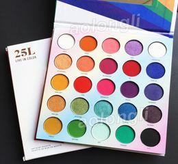 Makeup 25L Live In Color Eyeshadow Palette 25 Colors Eye shadow Make Life Colorful Palette Shimmer Matte Eyeshadow Beauty Cosmetic2672948