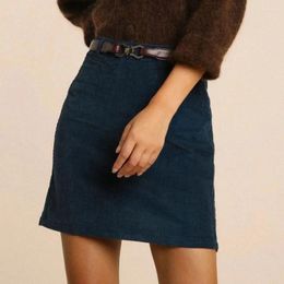 Work Dresses Women V-neck Wool Blend Knitted Cardigan Or Corduroy Mini Skirt 2024 Ladies Fashion Sweater Short Jupes Suit