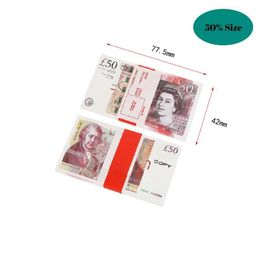Novelty Games 50% Size Prop Money Uk Pounds Gbp Bank Game 100 20 Notes Authentic Film Edition Movies Play Fake Cash Casino Po Booth Pr Otveg