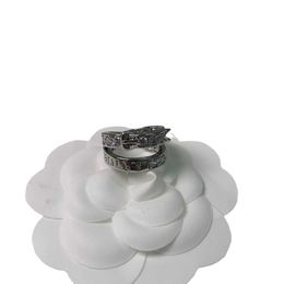 Designer Westwoods Double layered Diamond Belt Head Ring Saturn Light Luxury Fashion Printed for Women Nail