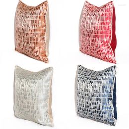 Pillow 4 Colors Elegant Stripe Geometry Embroidery Cover 30 50cm Sofa Chair Car Bed Decorative Waist Pillowcase