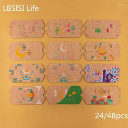 Gift Wrap LBSISI Life-Islamic Kraft Paper Pillow Box Candy Packaging Chocolate Muslim Festive Party Festival Supplies Eid Ramadan 24 Pcs