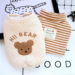 Dog Apparel Winter Pet Clothes Cute Cartoon Bear Dogs Coats Jacket Plus Velvet Warm For Small Medium Chihuahua Teddy Outfit