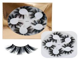 5 Pairs 25mm27mm Soft Fluffy 3D Mink False Eyelashes Dramatic Long Wispies Lash Extension Natural Volume Beauty Handmade Eye Make8608023