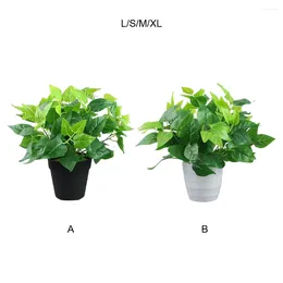 Decorative Flowers Low Cost Maintenance Artificial Plants - Multi-purpose Decoration No Smell Potted Medium Black Basin