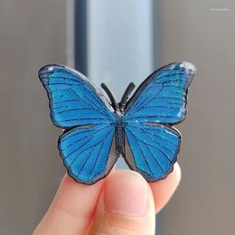 Brooches Fashion Exquisite Enamel Blue Butterfly Brooch Pins For Women Clothing Suit Elegant Animal Office Party Jewelry Gifts