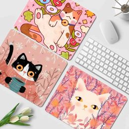 Mouse Pads Wrist Rests Black Cat Mouse Pad Small Office Computer Table Pad Keyboard Large Mouse Pad Laptop Computer Pad Non slip Desktop Home Decoration J240510
