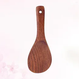 Spoons Old Lacquered Solid Wood Oblique Mouth Spoon Not Hurt The Pot Salad Dinner Serving Server Fork Cutlery Cooking Tool