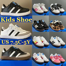 Kids shoes 4y 5y Toddler Sneakers Children pink Silver shoes designer BLACK white grey color Infant Boys Girls Baby Trainers