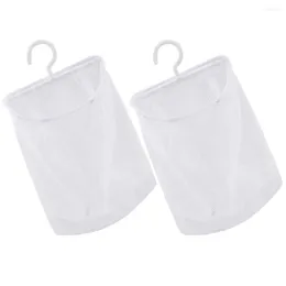 Storage Bags 2 Pcs Mesh Bag Breathable Hanging Pouch Clothes Peg Laundry Baskets Shopping For Fruit Net Travel Baby Hangers