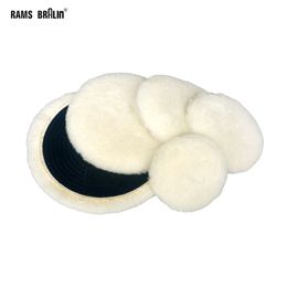 5 piece 3" -7" Premium Quality Knit Buffing Pad Self-adhesive Wool Polishing Wheel Car Motorcycle Paint Care