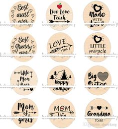 Mixed LOVE MOM GRANMA AUNT TEACH glass snap button Diy jewelry accessories fashion style charm jewelry2120168