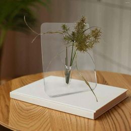 Vases Transparent Bud Unbreakable Decorations Acrylic Flower Bucket For Office Home